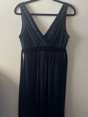 Y2k Vintage B.Smart Black whimsigoth dress with v-neck